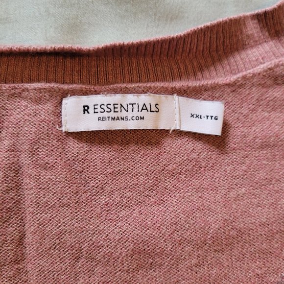 XXL Reitmans Essentials Purple V-Neck Sweater with Rounded Hem - Picture 6 of 8